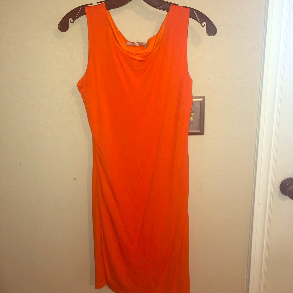Orange casual dress